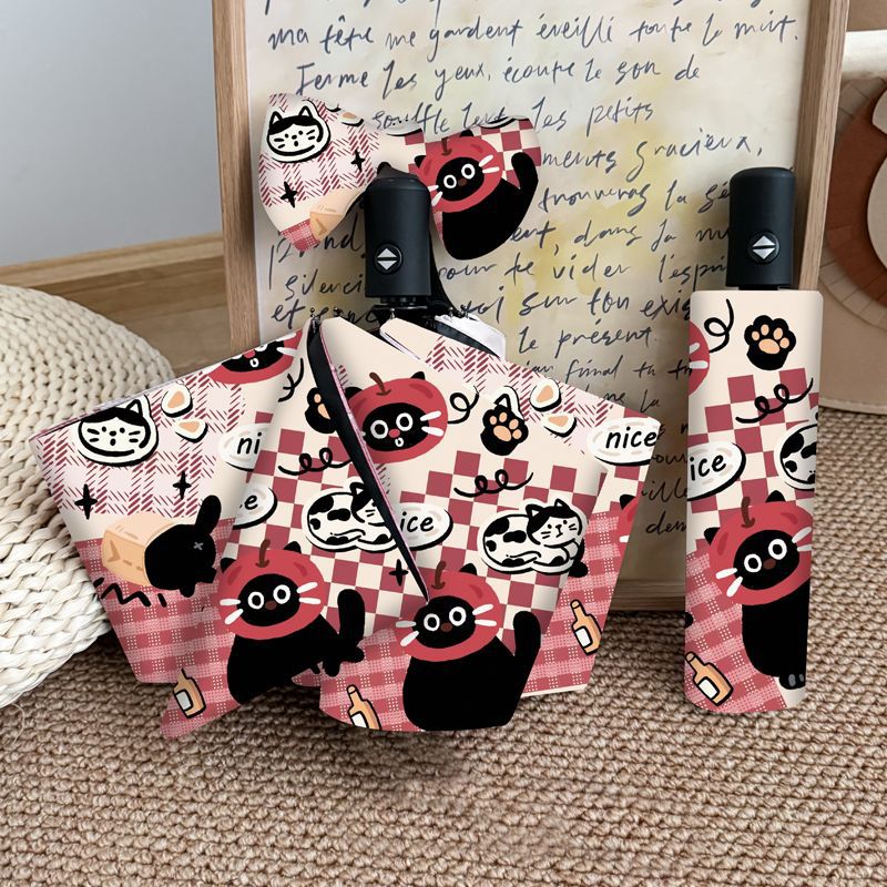 Ladies Foldable Umbrella with Cute Animal Motifs Kalsten