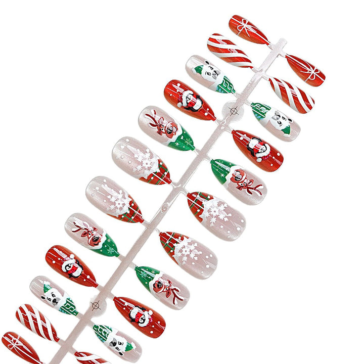 Festive Holiday Themed Press-On Nail Set Kalsten