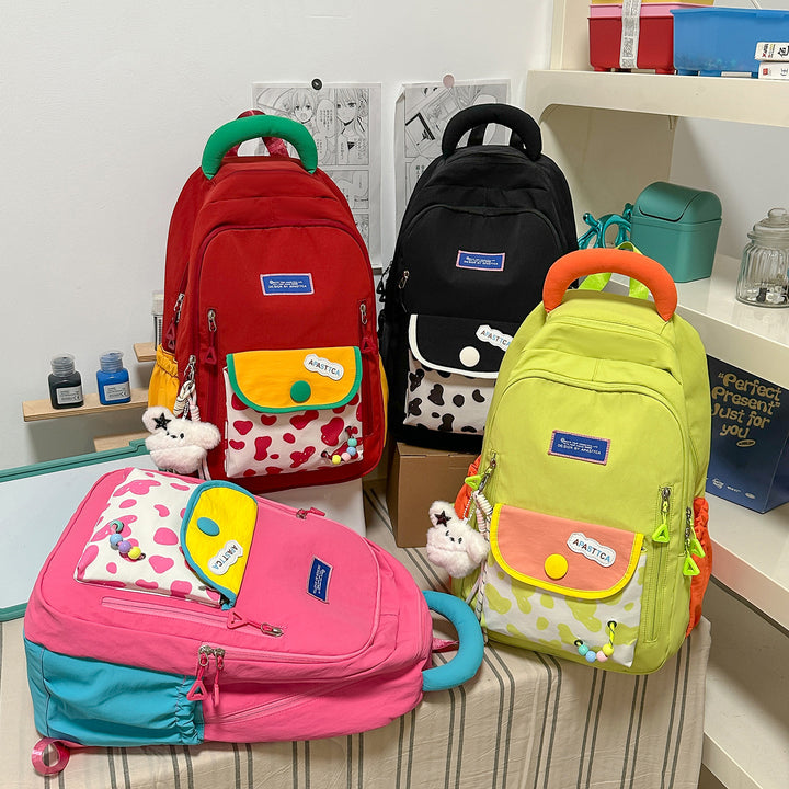 Stylish Multi-Pocket Backpack with Fun Accents Kalsten