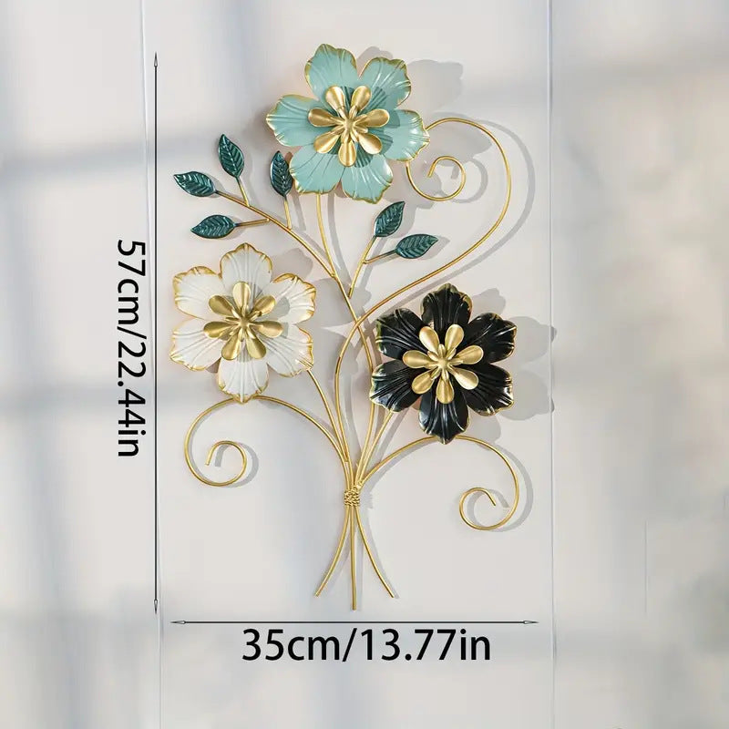 3D Floral Metal Wall Art Kalsten