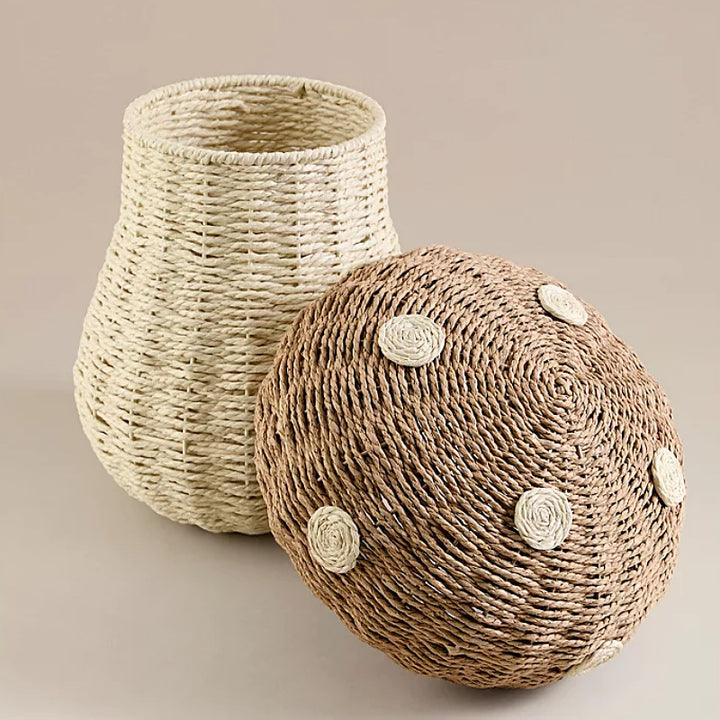 Playful storage basket in mushroom design Kalsten
