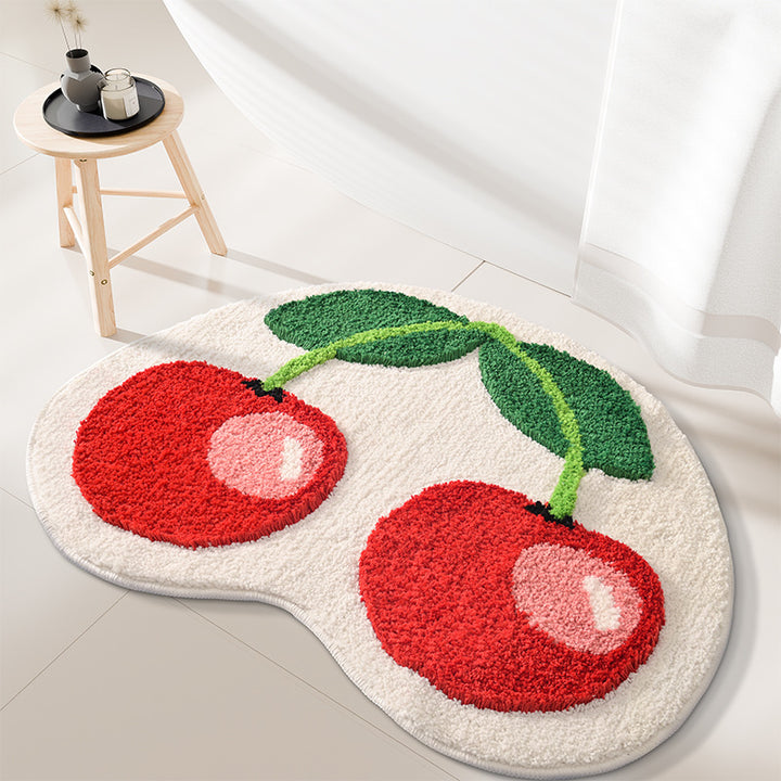 Home Decor Cherry Shaped Bath Mat Kalsten