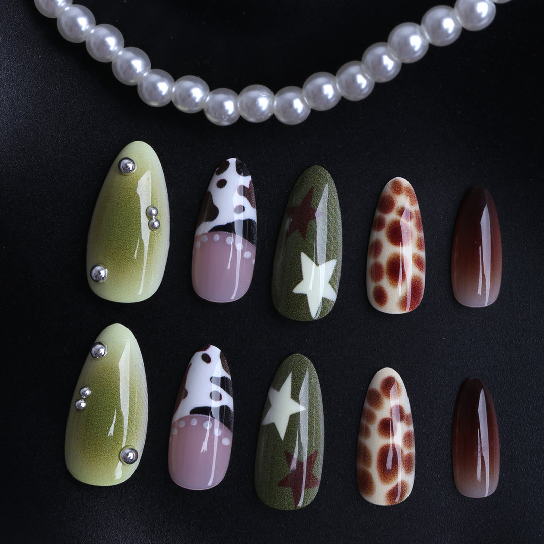 Creative artistic nails with unique animal designs Kalsten