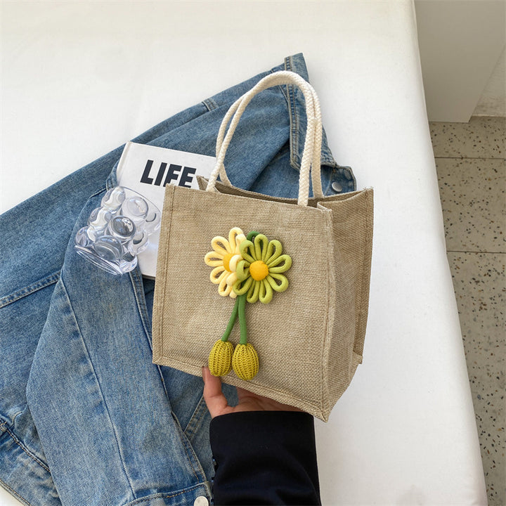 Decorative Floral Handcrafted Tote Bag
