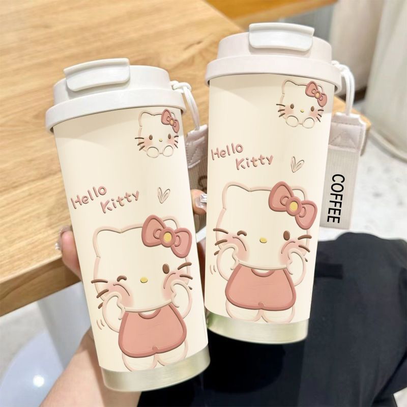 Women's insulated mug with practical carrying handle and charming Hello Kitty design Kalsten