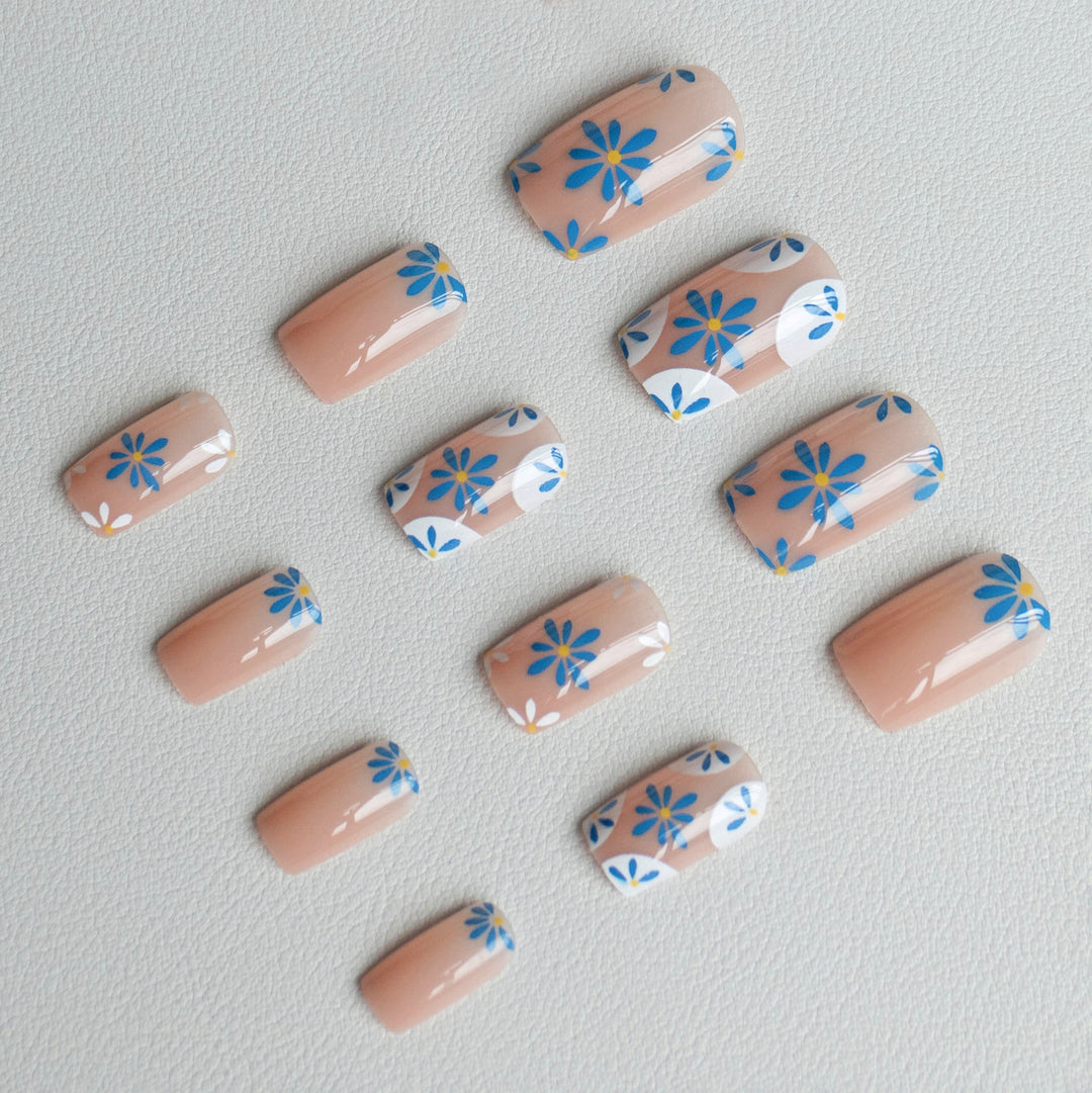 Floral Acrylic Nail Art Design