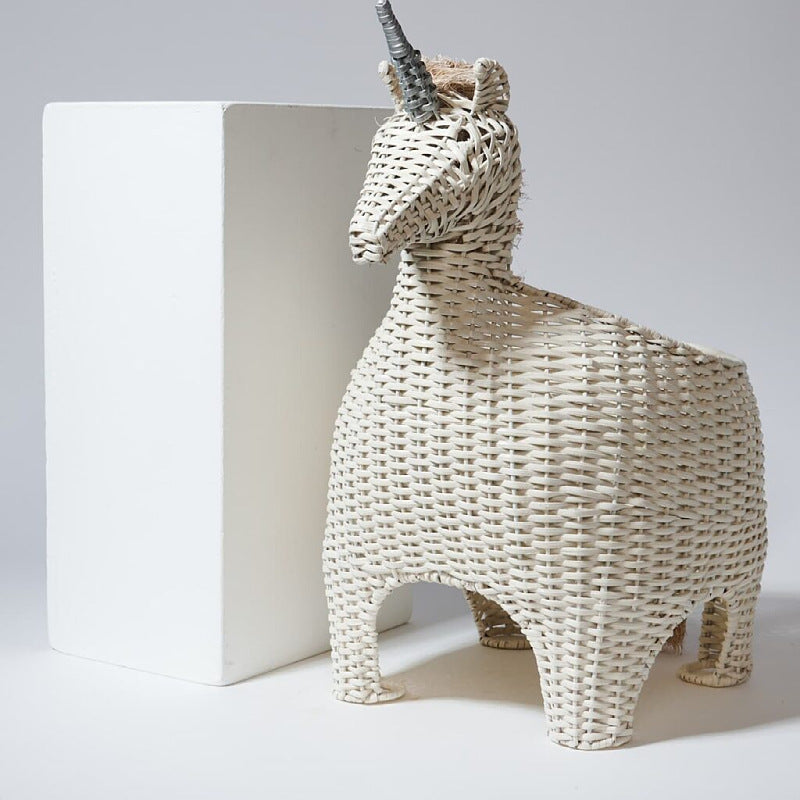 Playful decoration basket in unicorn design Kalsten