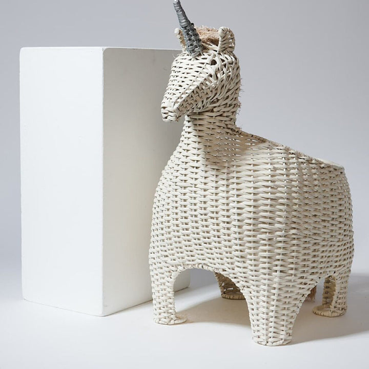 Playful decoration basket in unicorn design Kalsten