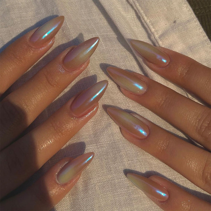 Glamorous Glittery Stiletto Press-On Nails Kalsten