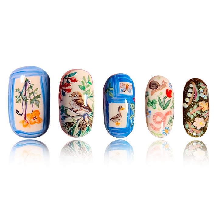 Creative Artistic Press-On Nail Set Kalsten