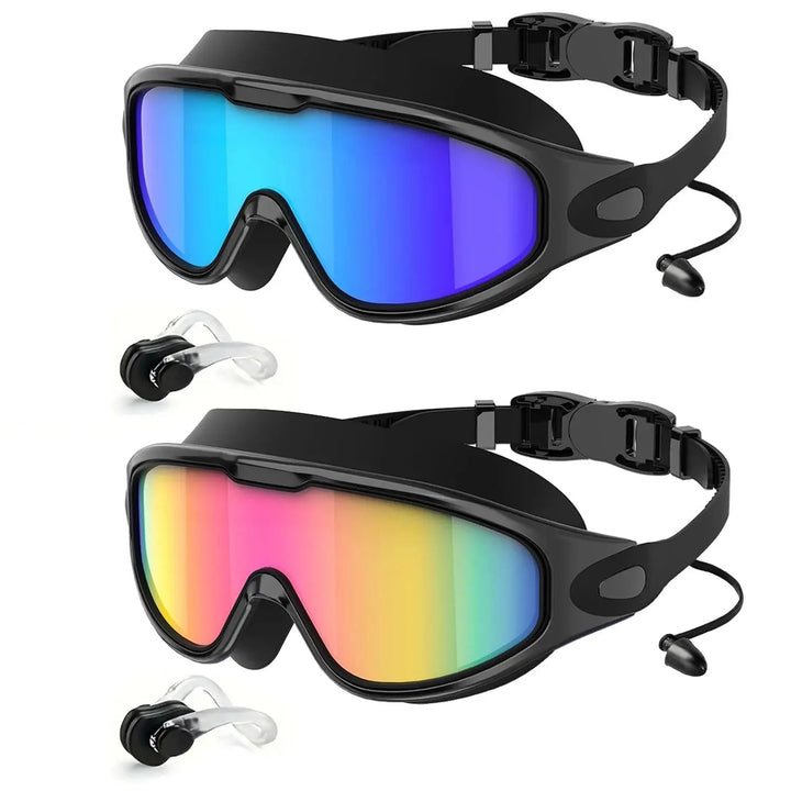 Diving mask with wide field of view and magnet holder Kalsten