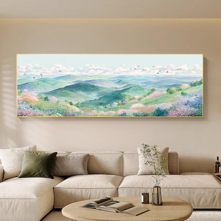 Scenic Mountain View Canvas Artwork