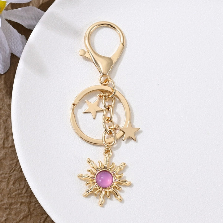 Keychain with Sparkling Sun Motif Kalsten