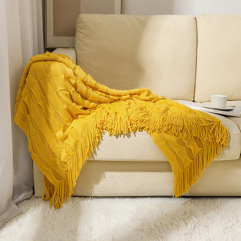 Cozy Textured Throw Blanket Kalsten