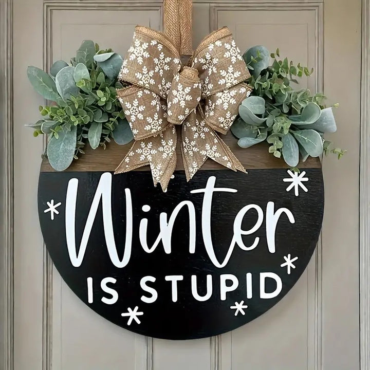 Decorative Wooden Wall Sign with Floral Accent