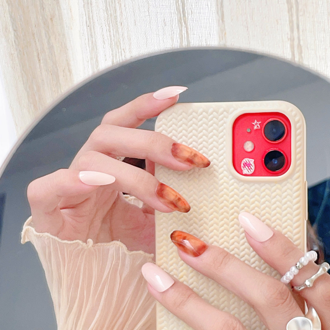 Sophisticated Marble Effect Press-On Nails