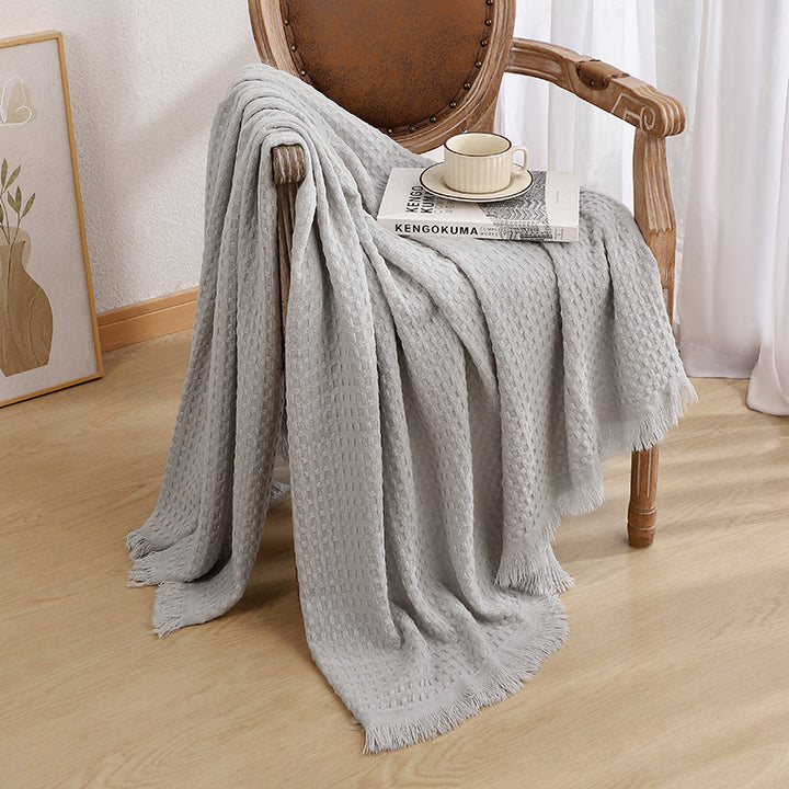 Luxurious Textured Knit Throw Blanket Kalsten
