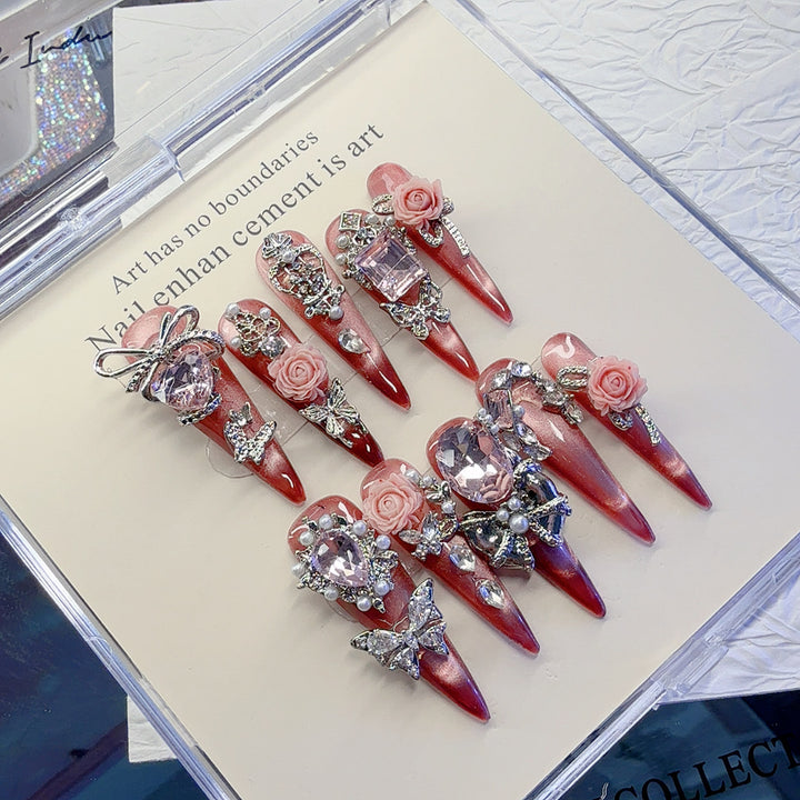 Glamorous Decorative Nail Art Tips Set