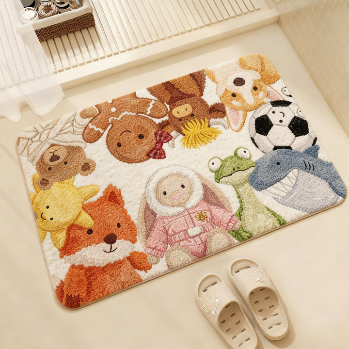 Cute Cat-Themed Bath Mat
