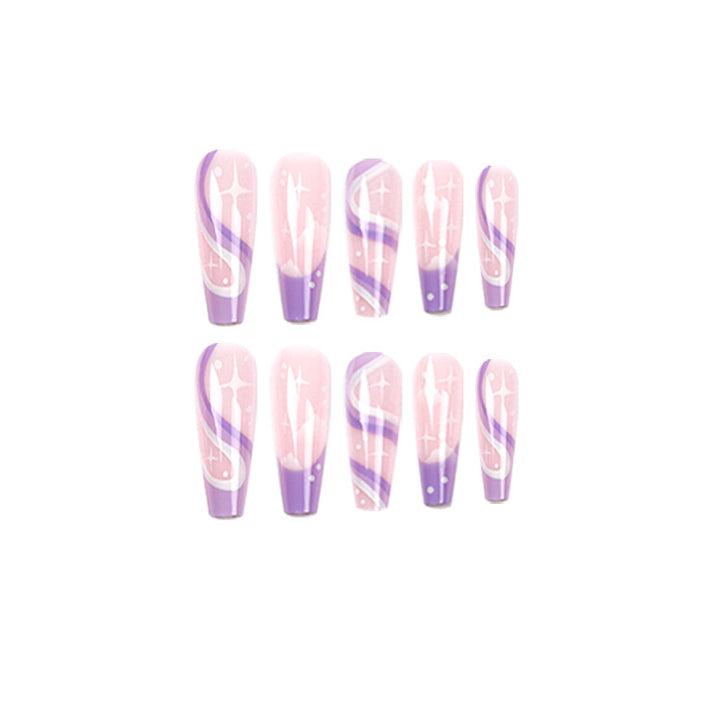 Artful Nail Extensions with Trendy Ombre Design Kalsten