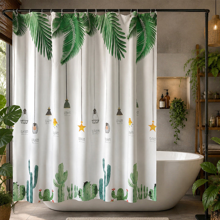 Tropical-Inspired Botanical Shower Curtain Kalsten