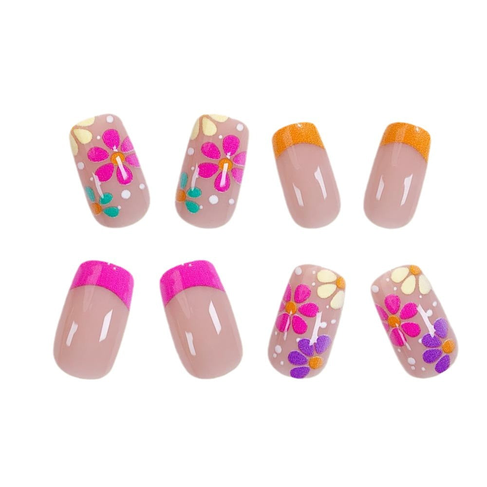 Vibrant Floral Nail Art Extensions
