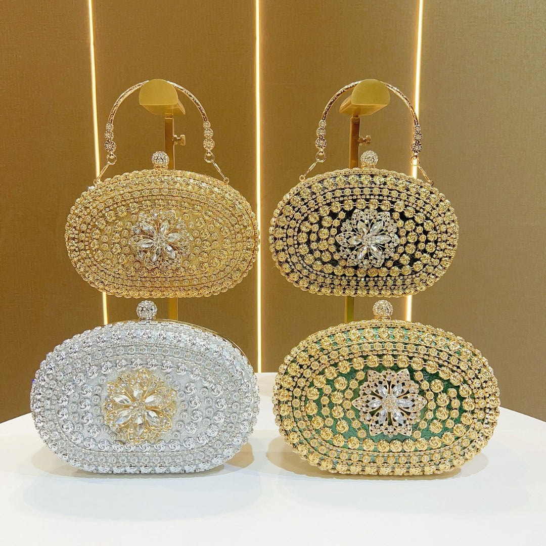 Ornate Floral Evening Handbag
