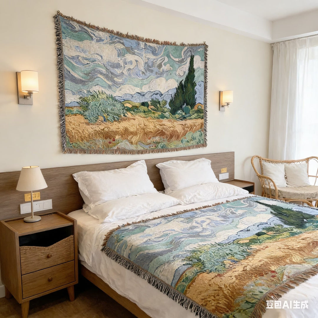 Artistic Landscape Tapestry Blanket
