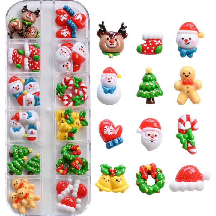 Festive Holiday Nail Art Charms