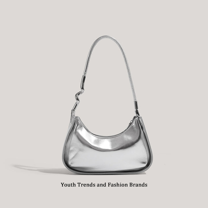 Sleek Metallic Evening Shoulder Bag Kalsten
