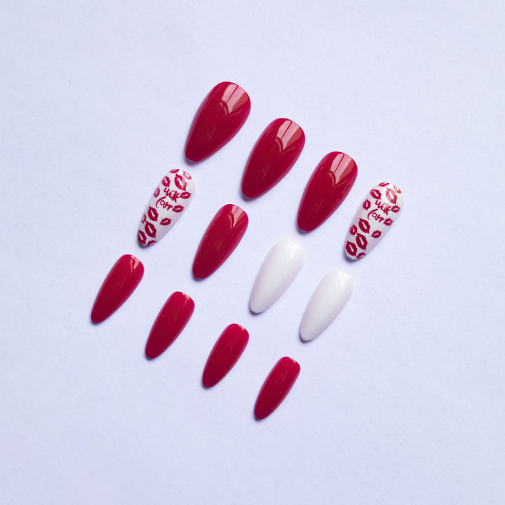 Creative Lip Print Nail Art
