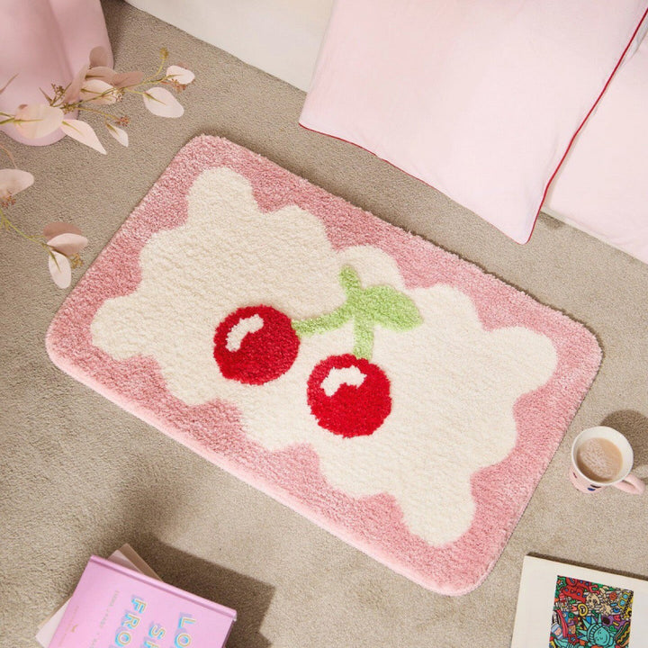 Playful Rocket-Themed Bath Mat