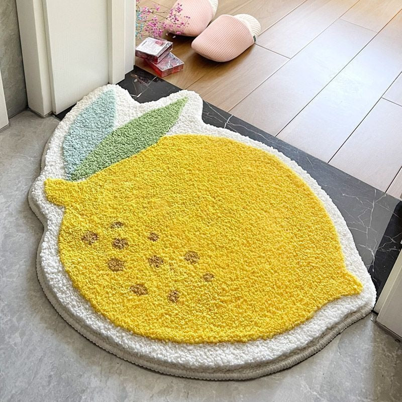 Lemon Slice Shape Bath Mat Kalsten