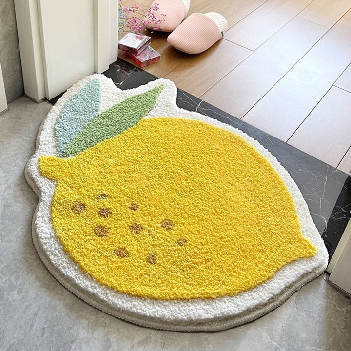 Lemon Slice Shape Bath Mat Kalsten