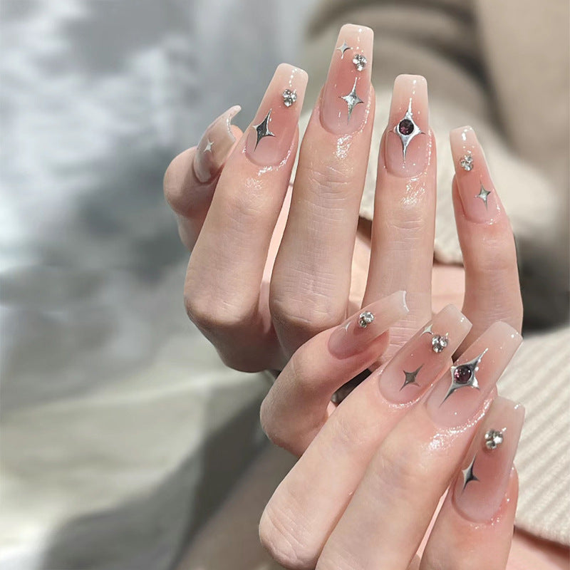 Premium Rhinestone-Embellished Press-On Nails Kalsten