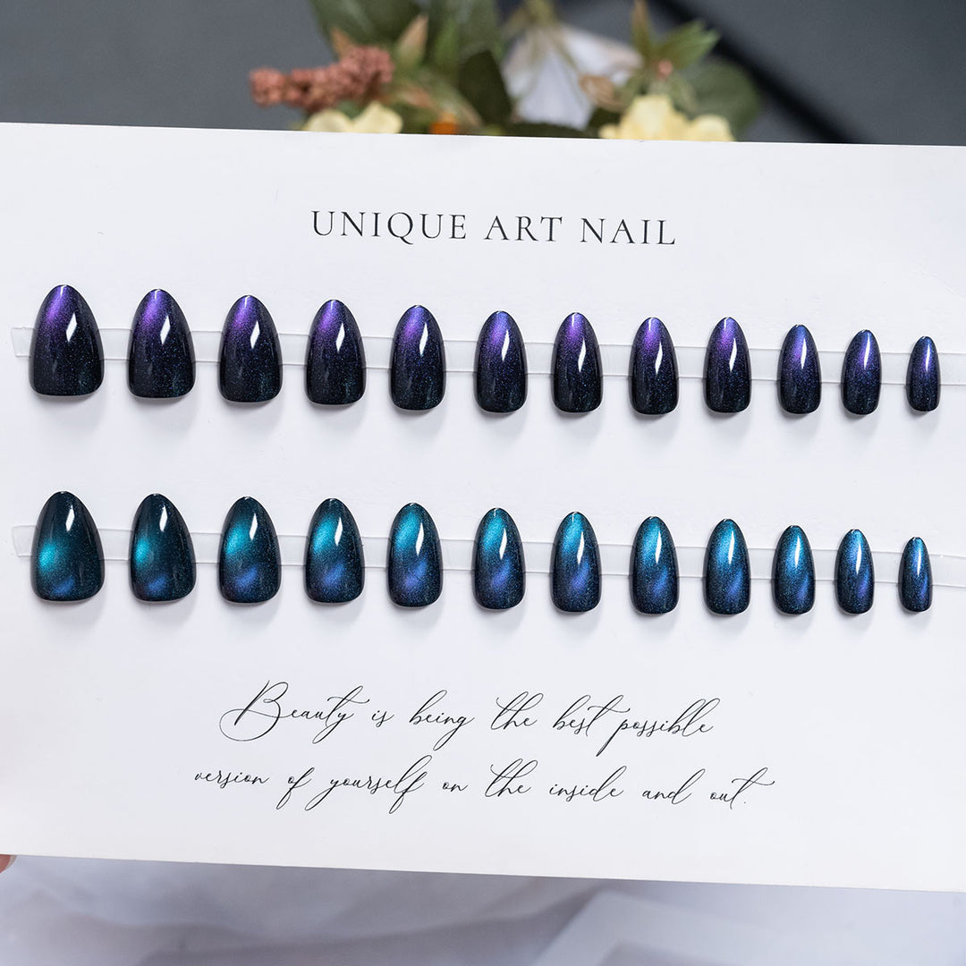 Glossy Long-Lasting Press-On Nail Set