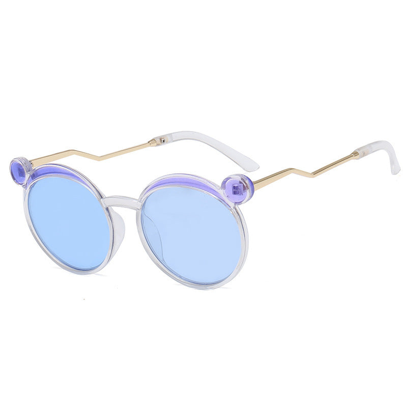 Women Fashion-Round Sunglasses with Innovative Frame and Colored Lenses Kalsten