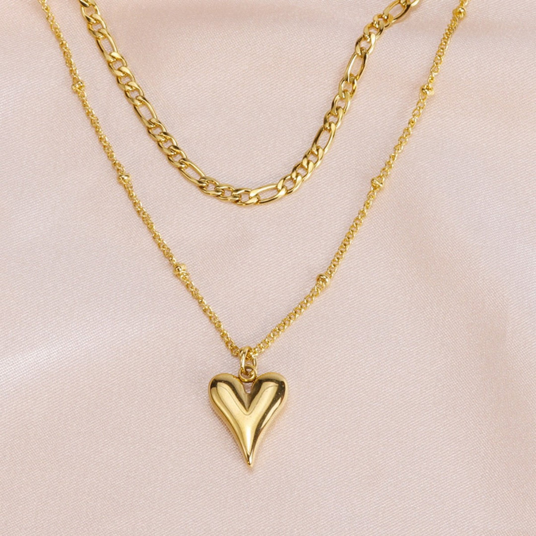 Layered Heart Pendant Necklace Kalsten 1787044446