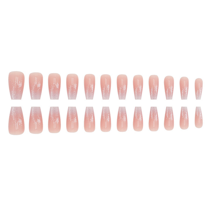 Art nails with elegant gradient and high gloss finish Kalsten