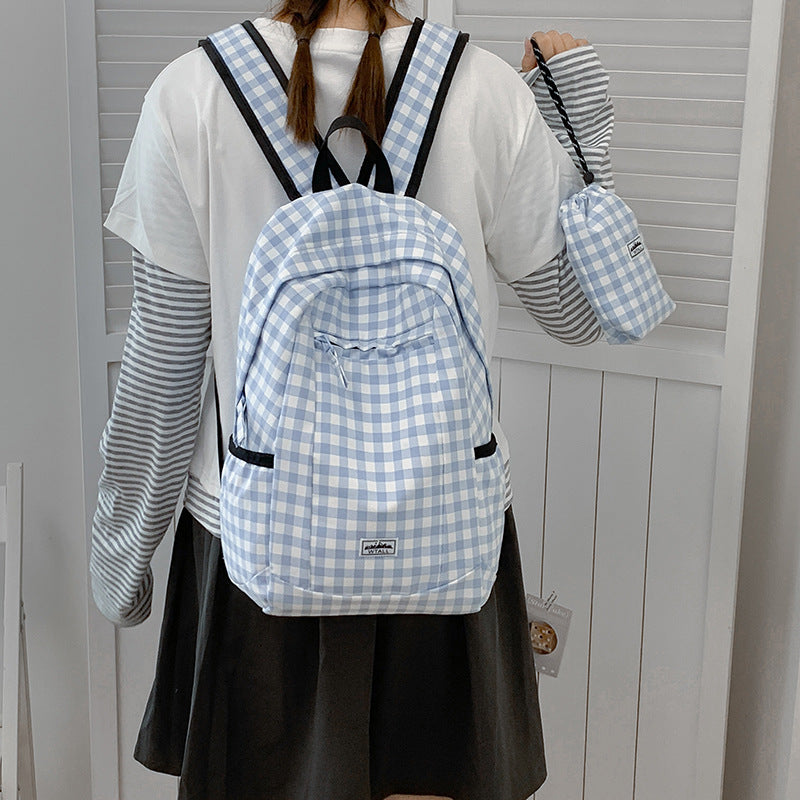 Stylish Checkered Backpack Kalsten