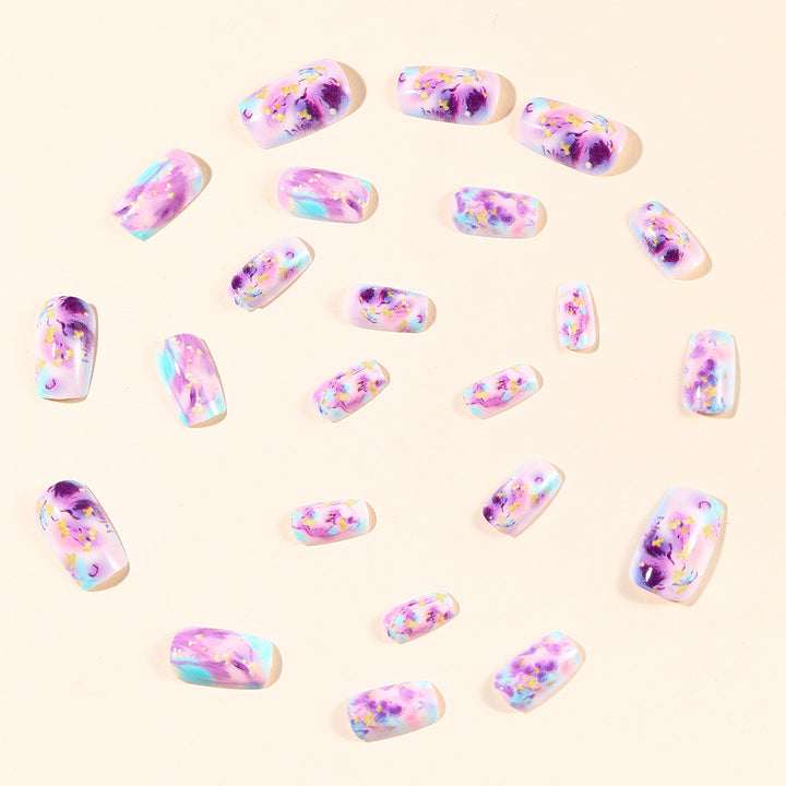 Artistic Marble Effect Nail Art Extensions Kalsten