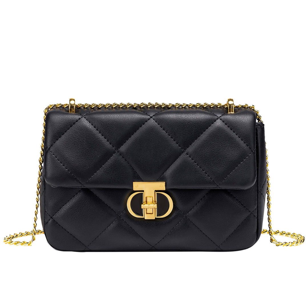 Elegant Quilted Chain Crossbody Handbag