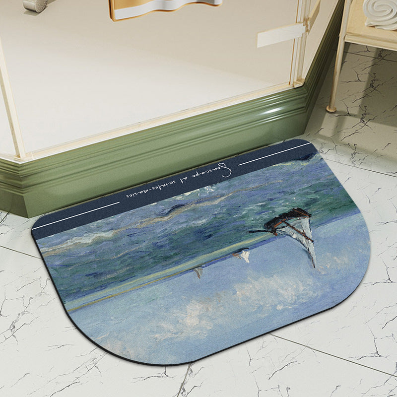Artistic Round Bath Mat