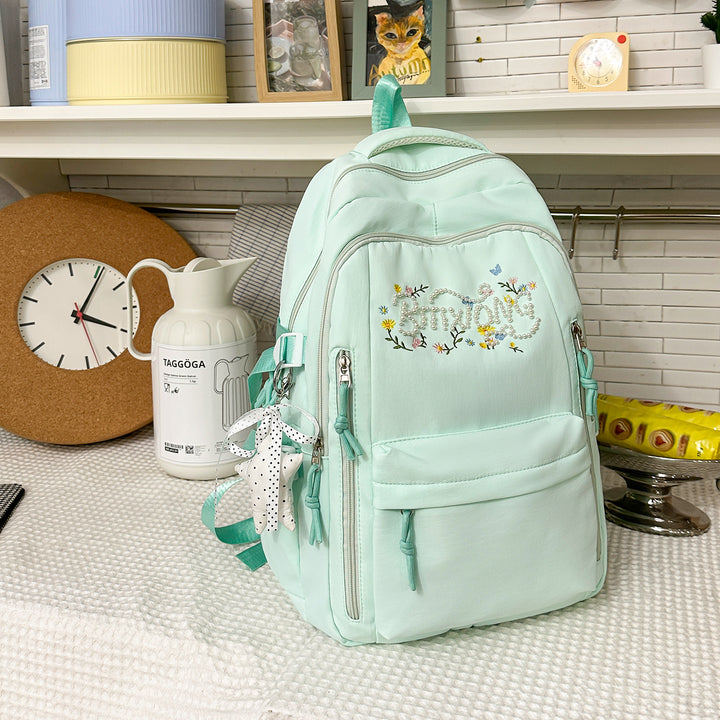 Embroidered Multi-Pocket Backpack Kalsten