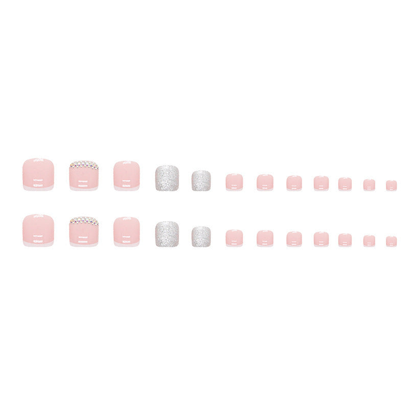 Decorative Rhinestone-Accented Toe Nail Art Kalsten