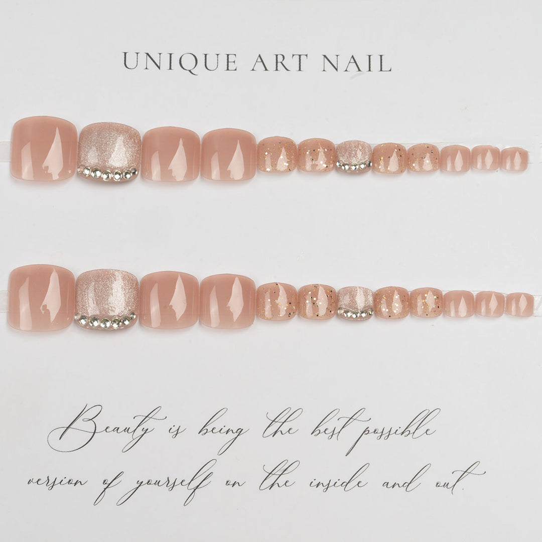 Glamorous Rhinestone Nail Art