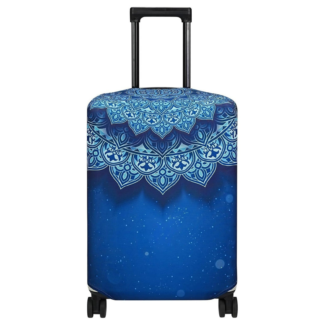 Unisex non-elastic suitcase cover with mandala motif, stretch protective cover for telescopic handle and wheels Kalsten