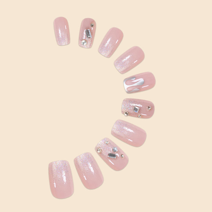 Glittering Nail Art Design