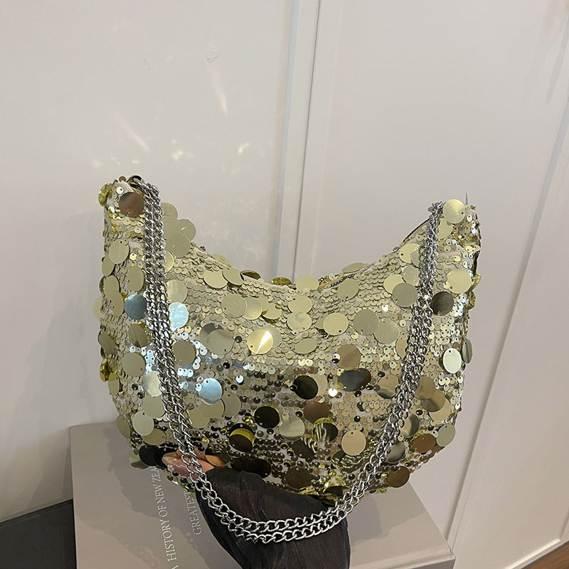 Sequin-Embellished Evening Handbag