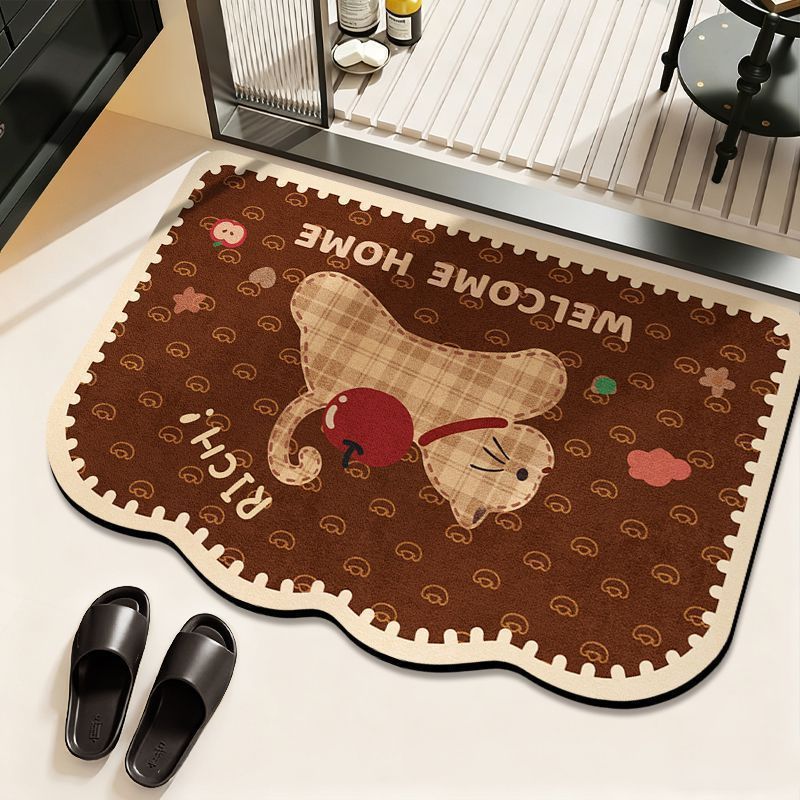 Cat-Themed Decorative Shower Mat